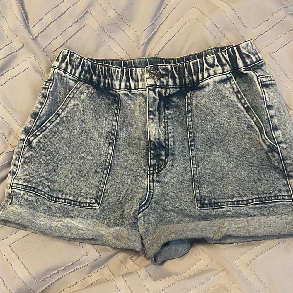 Denim High-Waisted Shorts